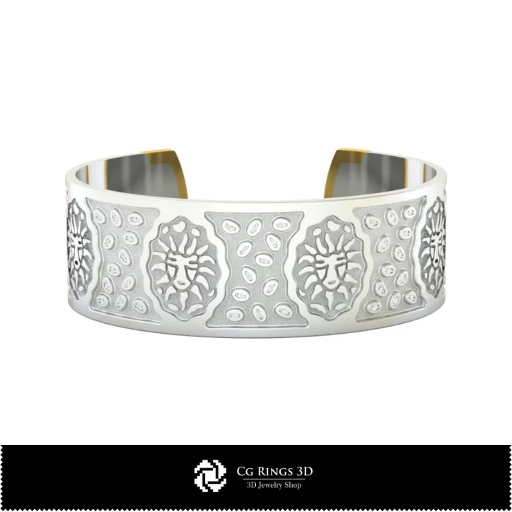 Bracelet Femme Lion Zodiaque - Bijoux 3D CAO