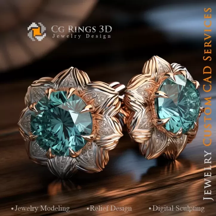 Manschettenknöpfe - Schmuck 3D CAD