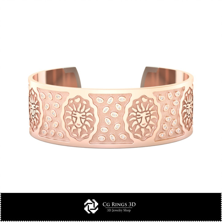 Bracelet Femme Lion Zodiaque - Bijoux 3D CAO