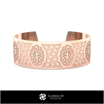 3D Women's Leo Zodiac Bracelet Home, Jewelry 3D CAD, Bracelets 3D CAD , 3D Bracelets, 3D Cuff Bracelet, Zodiac Bracelets 3D