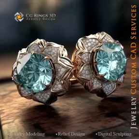 袖扣 - 珠宝 3D CAD