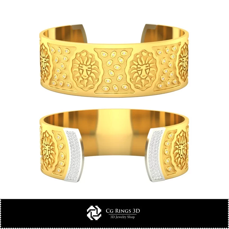 3D Women's Leo Zodiac Bracelet Home, Bijuterii 3D , Bratari 3D CAD, Bratari 3D, BratarI Manseta 3D, Bratari cu Zodii 3D