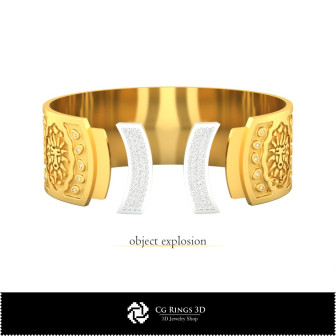 3D Women's Leo Zodiac Bracelet Home, Bijuterii 3D , Bratari 3D CAD, Bratari 3D, BratarI Manseta 3D, Bratari cu Zodii 3D