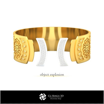 3D Women's Leo Zodiac Bracelet Home,  Jewelry 3D CAD, Bracelets 3D CAD , 3D Bracelets, 3D Cuff Bracelet, Zodiac Bracelets 3D