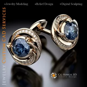 Manschettenknöpfe - Schmuck 3D CAD
