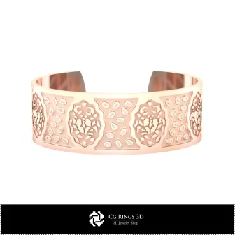 Bracelet 3D astrologique Cancer pour femme, bijoux CAO 3D, bracelets CAO 3D, bracelets 3D, bracelet manchette 3D, bracelets