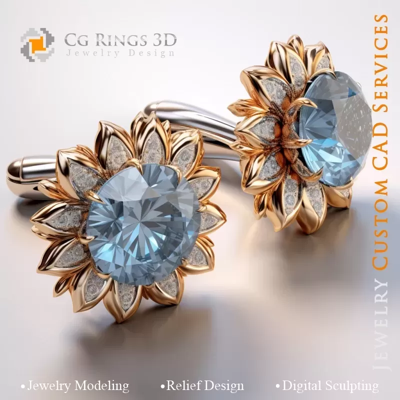 Manschettenknöpfe - Schmuck 3D CAD