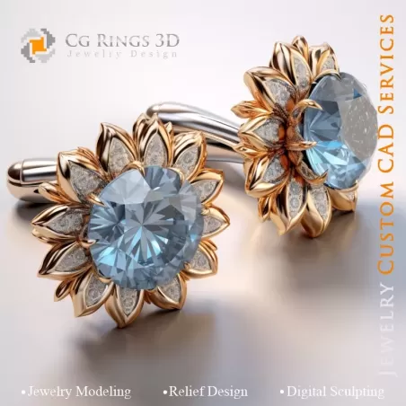 Manschettenknöpfe - Schmuck 3D CAD