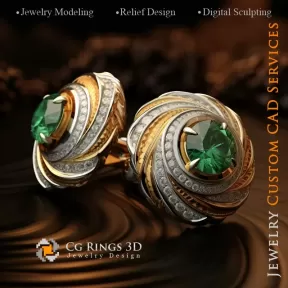 Gemelli Onde Marittime - CAD Gioielli 3D