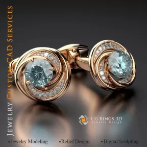 The Storn Cufflinks - Jewelry 3D CAD