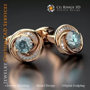 The Storn Cufflinks - Jewelry 3D CAD