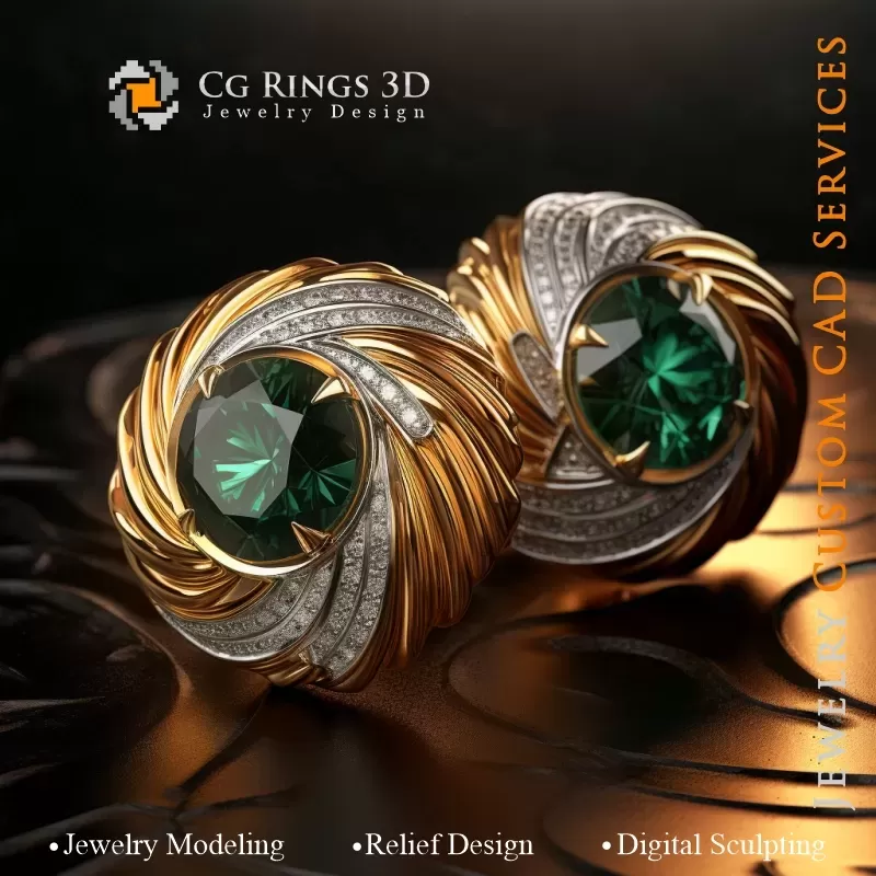 Cufflinks - Jewelry 3D CAD