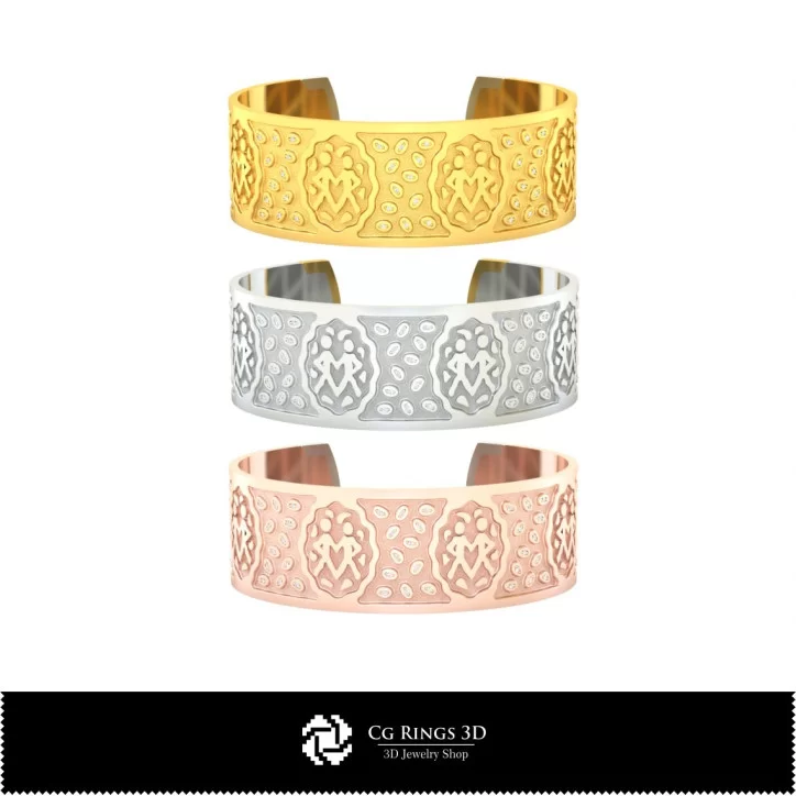 Bracelet Zodiaque Gémeaux Femme - Bijoux 3D CAO