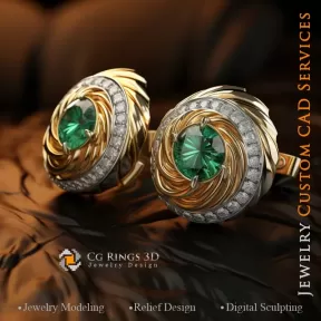 The Storn Cufflinks - Jewelry 3D CAD