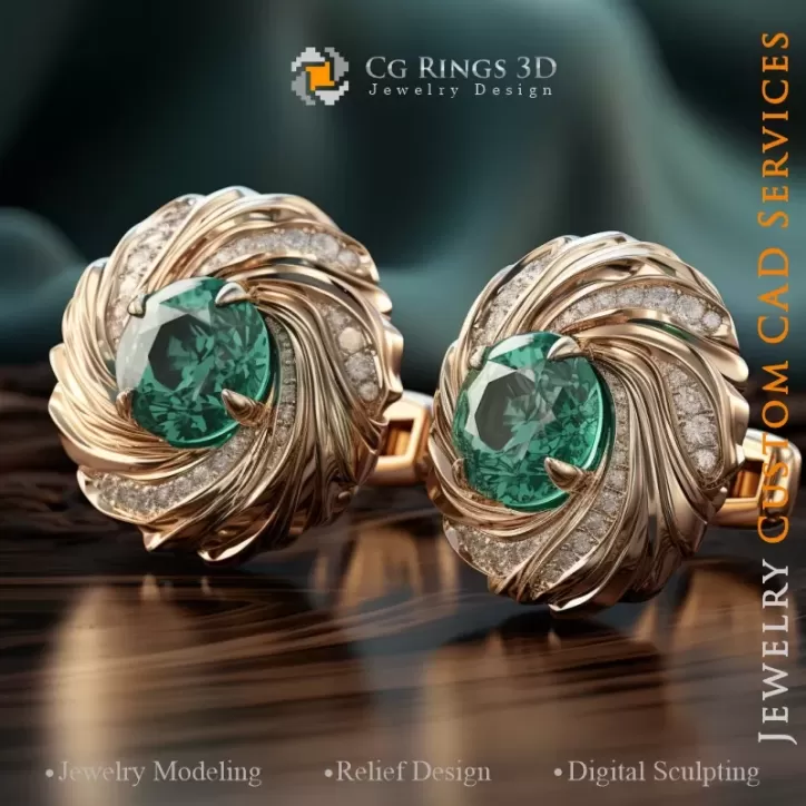 The Storn Manschettenknöpfe - Schmuck 3D CAD The Storn Manschettenknöpfe - Schmuck 3D CAD