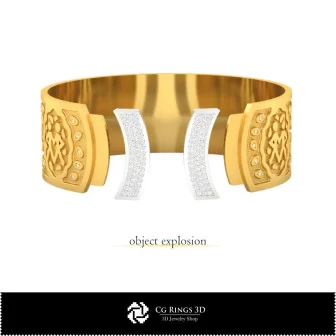 3D Women's Gemeni Zodiac Bracelet Home, Jewelry 3D CAD, Bracelets 3D CAD , 3D Bracelets, 3D Cuff Bracelet, Zodiac Bracelets 3D