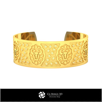 3D Women's Taurus Zodiac Bracelet Home, Bijuterii 3D , Bratari 3D CAD, Bratari 3D, BratarI Manseta 3D, Bratari cu Zodii 3D