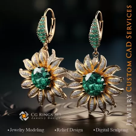 Sunflower Earrings - Jewelry