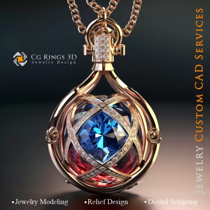 Sanduhr-Anhänger - Schmuck 3D Sanduhr-Anhänger - Schmuck 3D