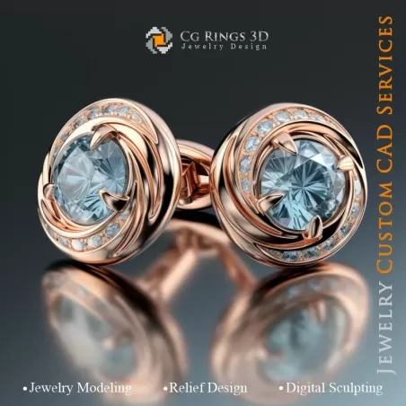 Boutons de Manchette - Joaillerie 3D