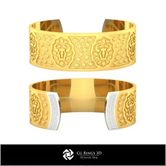 Pulsera 3D de Tauro para Mujer, Joyería 3D CAD, Pulseras 3D CAD, Pulseras 3D, Pulsera Brazalete 3D, Pulseras del Zodiaco 3D