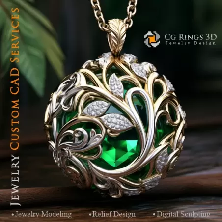 Ciondolo Albero - Gioielleria CAD 3D