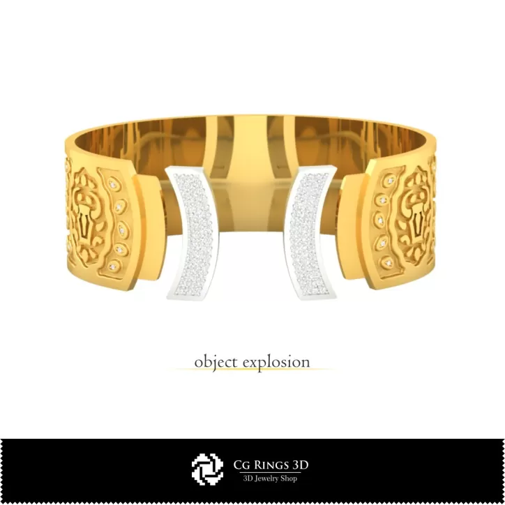 Bracelet femme Taureau - Bijoux 3D CAO