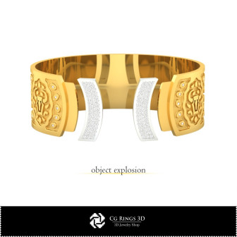 3D Women's Taurus Zodiac Bracelet Home, Bijuterii 3D , Bratari 3D CAD, Bratari 3D, BratarI Manseta 3D, Bratari cu Zodii 3D