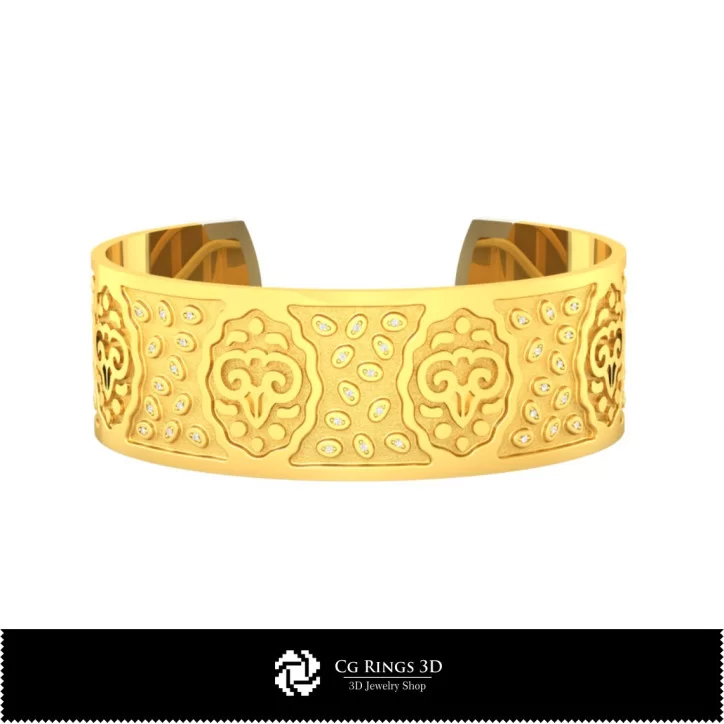 Women's Aries Zodiac Bracelet - Jewelry 3D CAD