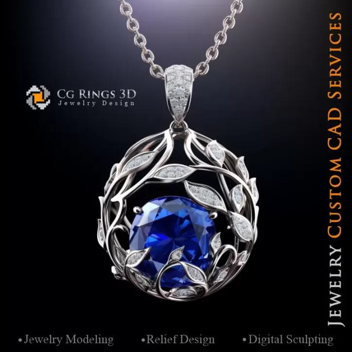 Pendentif Arbre - Bijoux 3D