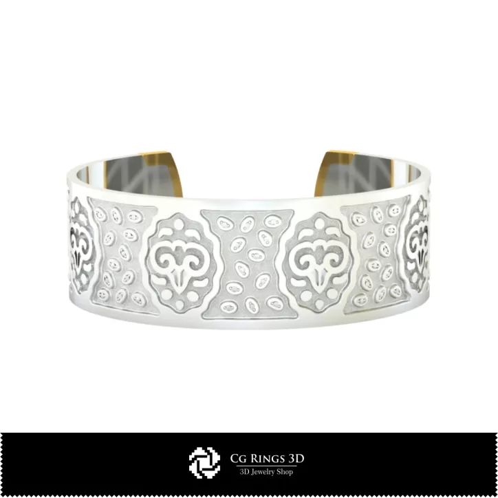 Bracciale zodiacale Ariete da donna - Gioielli 3D CAD