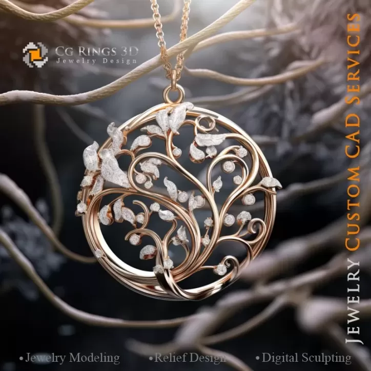 Tree Pendant - Jewelry 3D