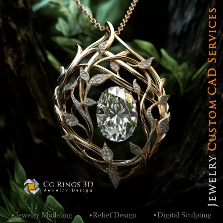 Tree Pendant - Jewelry 3D