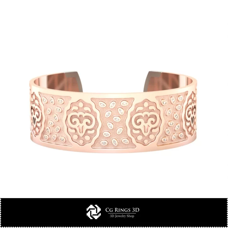 Bracelet Zodiaque Bélier Femme - Bijoux 3D CAO