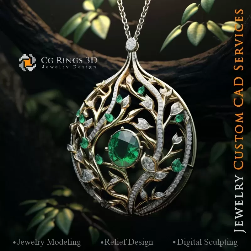 Tree Pendant - Jewelry 3D