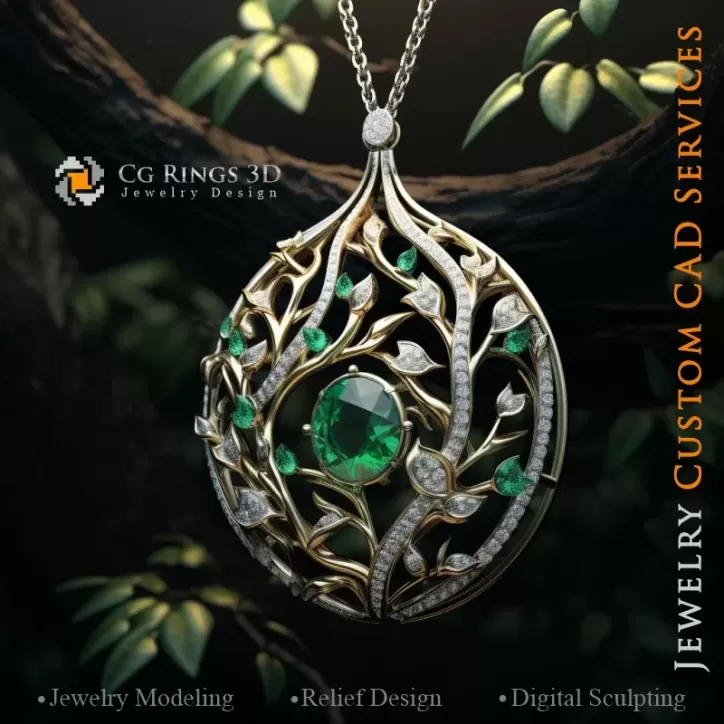 Baum-Anhänger - Schmuck 3D