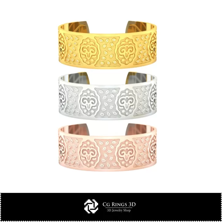 Damen Widder Sternzeichen Armband - Schmuck 3D CAD
