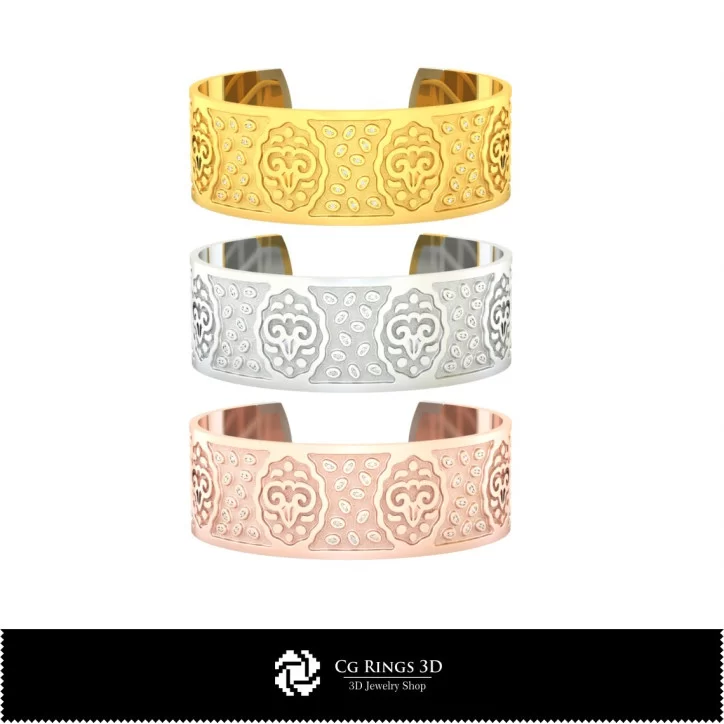 Women's Aries Zodiac Bracelet - Jewelry 3D CAD