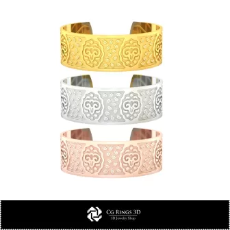 Bracelet 3D Vierge pour femme à thème astrologique, bijou 3D CAO, bracelets CAO 3D, bracelets 3D, bracelet manchette 3D,