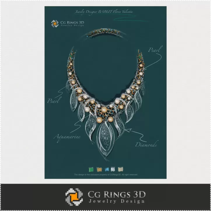 Diseño de Joyas (Digital) - Boceto de Collar