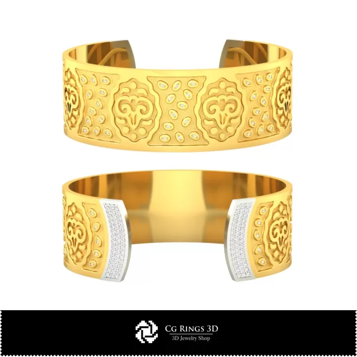Bracciale zodiacale Ariete da donna - Gioielli 3D CAD