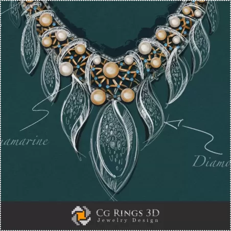 Design Joaillerie (Numérique) - Croquis Collier