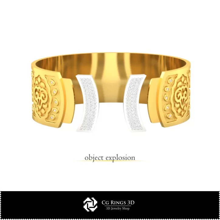 Bracciale zodiacale Ariete da donna - Gioielli 3D CAD