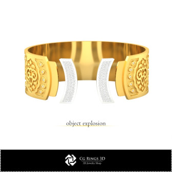 3D Women's Aries Zodiac Bracelet Home, Bijoux 3D CAO, Bracelets 3D CAO, Bracelets 3D , Bracelets Manchette 3D , Bracelets du Zod