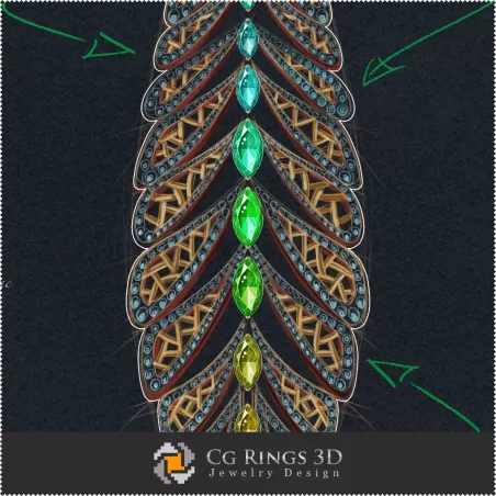 Boceto de colgante (Digital) - Diseño de joyería