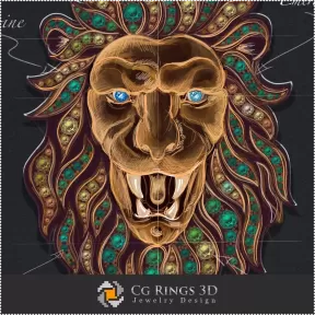 Design Joaillerie (Numérique) - Conception Pendentif Lion