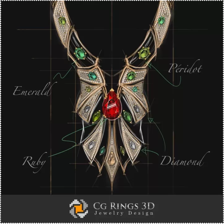 Design Gioielli (Digitale) - Schizzo Collana