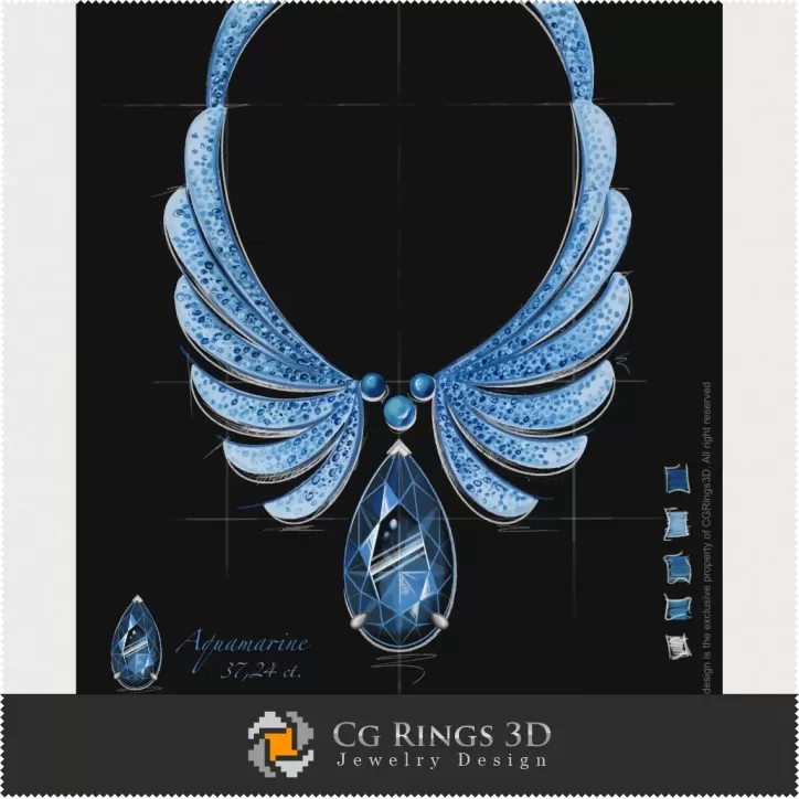 "Frozen" Collar - Diseño de Joyería (Digital) "Frozen" Collar - Diseño de Joyería (Digital)