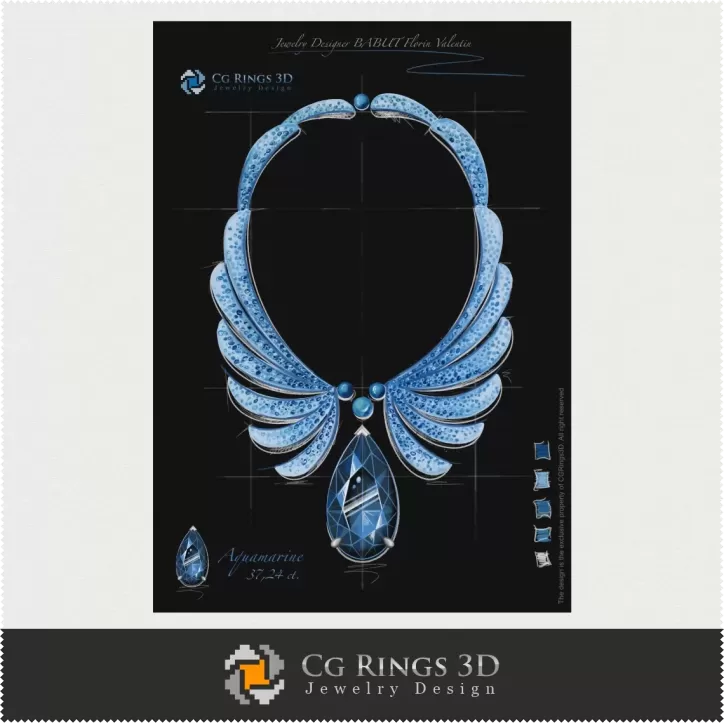 "Frozen" Halskette - Schmuckdesign (Digital) "Frozen" Halskette - Schmuckdesign (Digital)