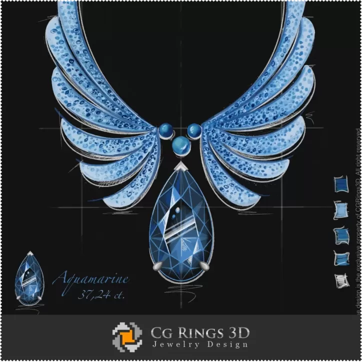 Collier ,,Frozen"-Joaillerie Design Numérique Collier ,,Frozen"-Joaillerie Design Numérique